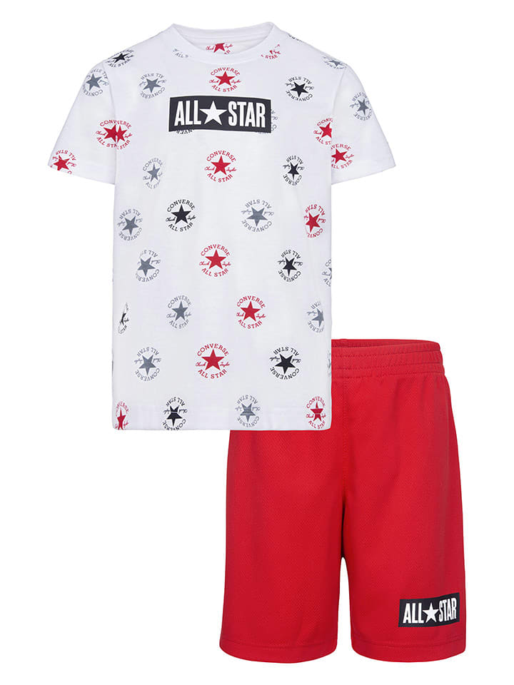 Converse 2-częściowy zestaw w kolorze czerwono-białym rozmiar: 86/92