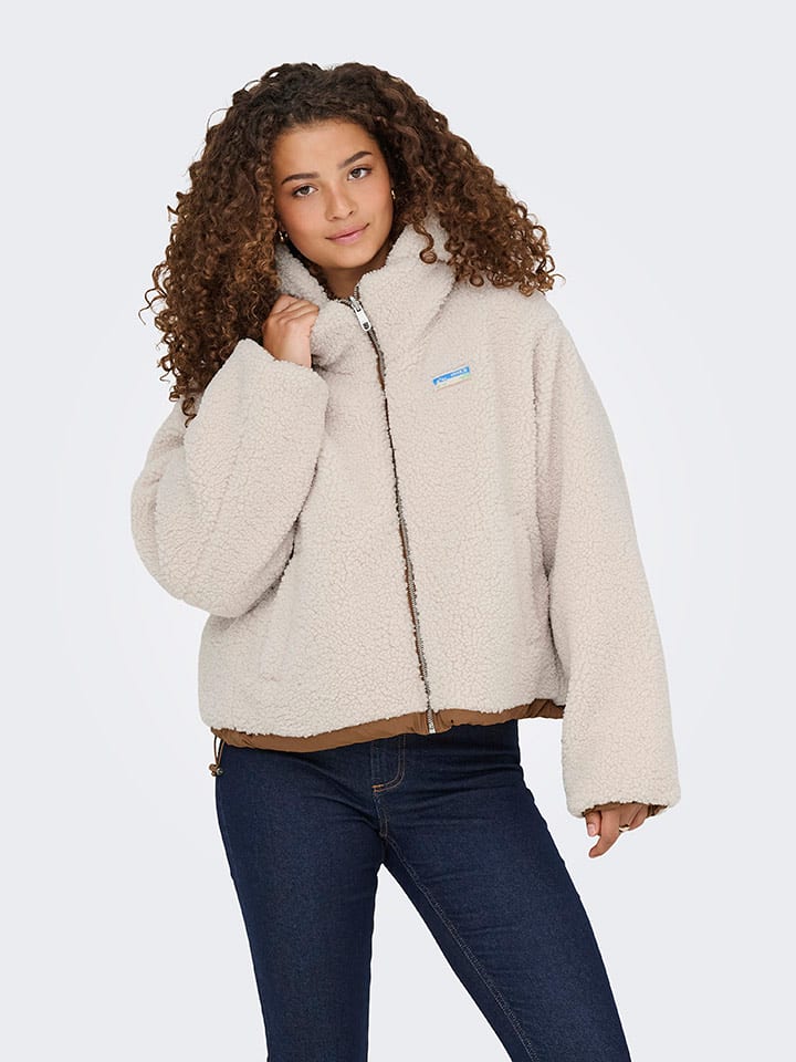 ONLY Kurtka pluszowa w kolorze kremowym rozmiar: L