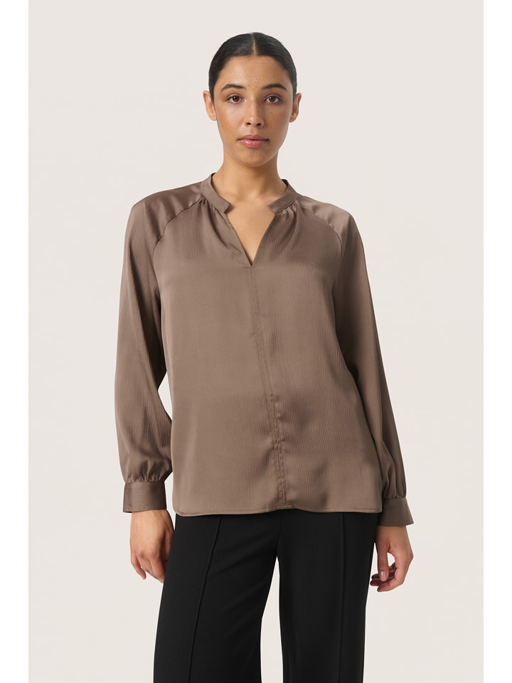 SAINT TROPEZ Bluzka "Ioana" w kolorze brązowym rozmiar: XS