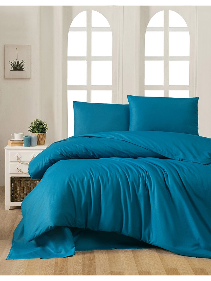 Elizabed Komplet pościeli renforcé w kolorze niebieskim rozmiar: 240x220 cm