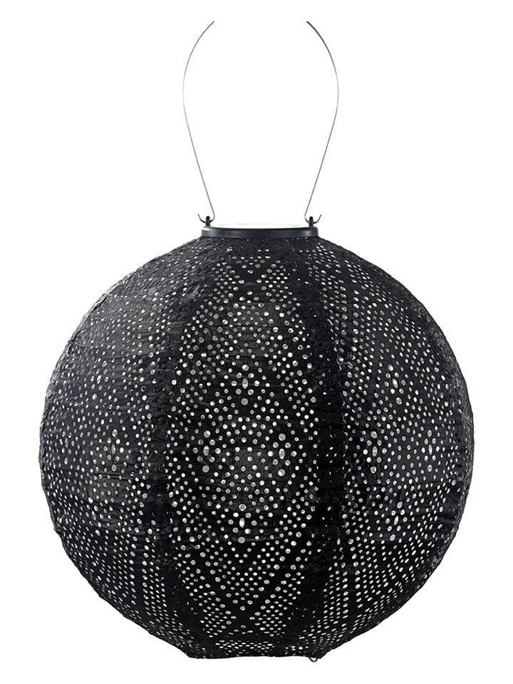 Lumiz Lampion solarny LED "Ikat Rond" w kolorze czarnym - Ø 30 cm rozmiar: onesize