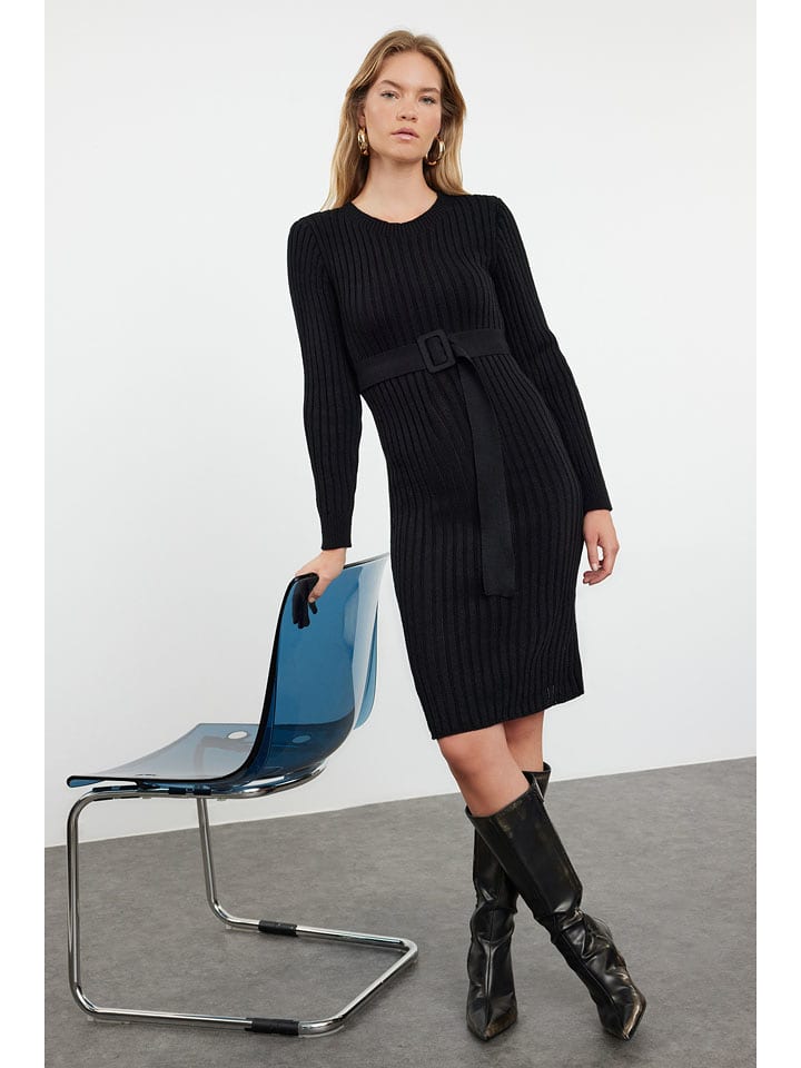 trendyol Sukienka w kolorze czarnym rozmiar: L