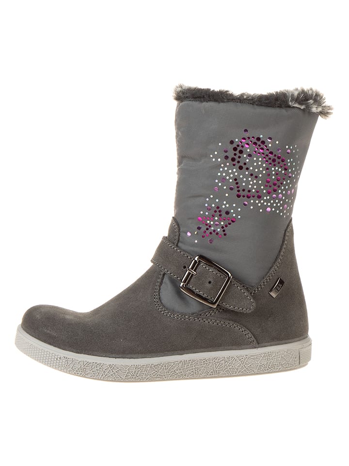 lamino Skórzane kozaki zimowe w kolorze antracytowym rozmiar: 32