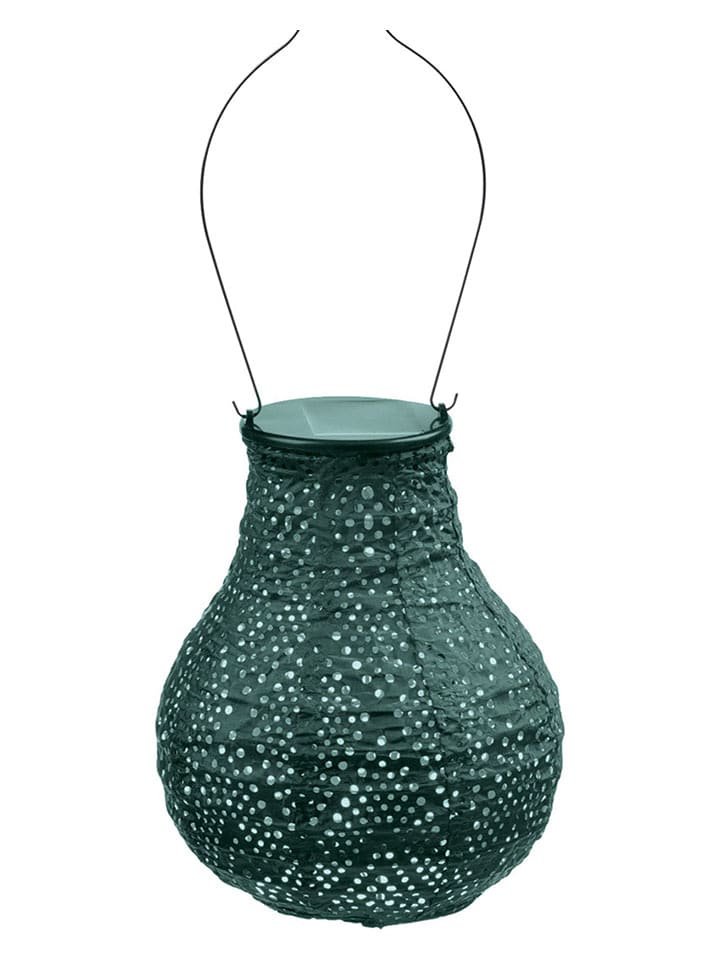 Lumiz Lampion solarny LED "Ikat Bulb" w kolorze zielonym - wys. 20 x Ø 16 cm rozmiar: onesize