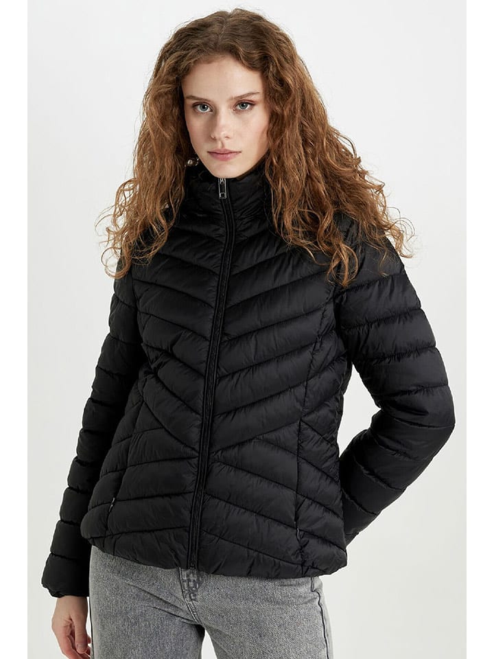 DeFacto Kurtka pikowana w kolorze czarnym rozmiar: L