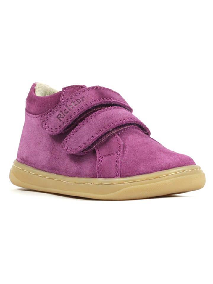 Richter Shoes Skórzane buty "Dash Mini" w kolorze fioletowym do chodzenia na boso rozmiar: 25