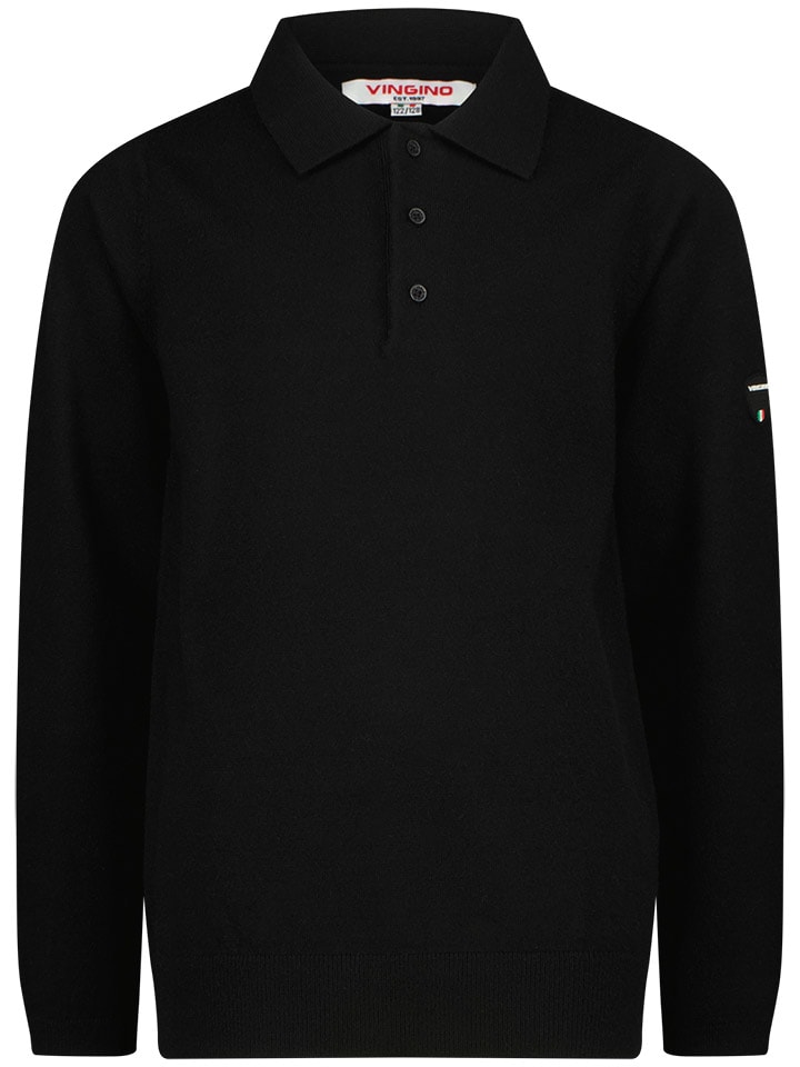 Vingino Koszulka polo "320" w kolorze czarnym rozmiar: 164