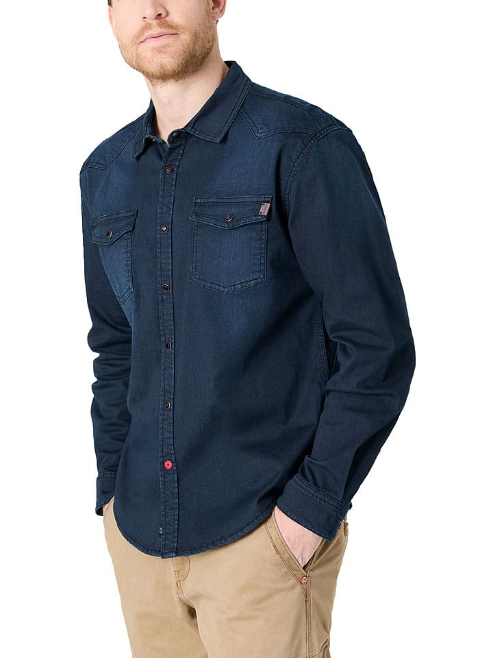 Timezone Koszula dżinsowa - Regular fit - w kolorze granatowym rozmiar: XL
