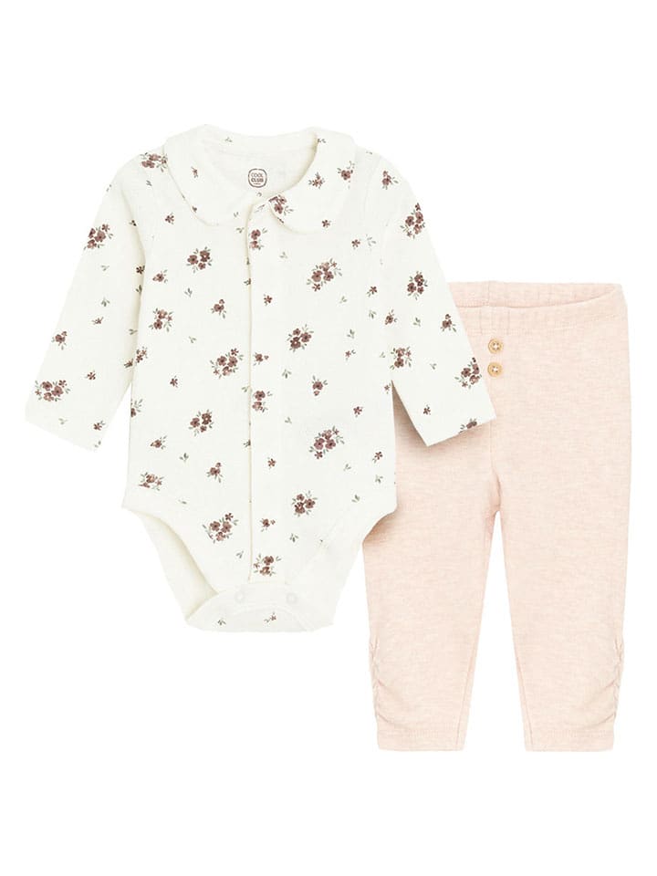 COOL CLUB 2-częściowy zestaw w kolorze kremowo-jasnoróżowym rozmiar: 80