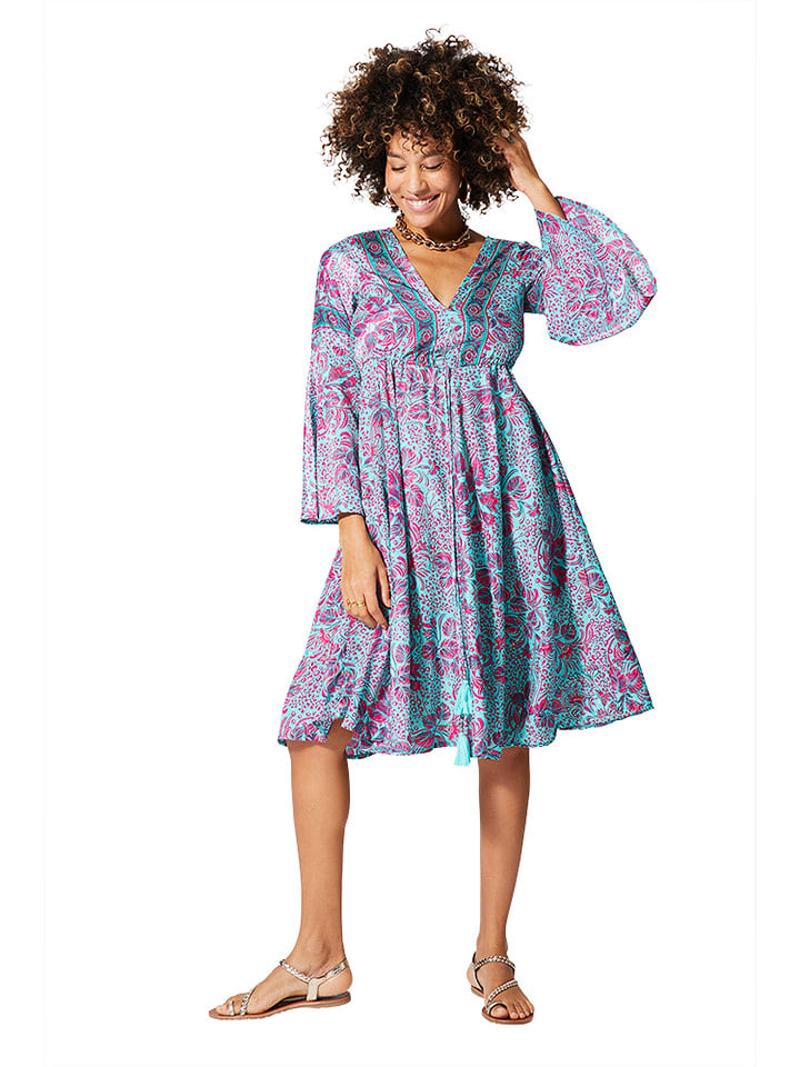 Ipanima Sukienka w kolorze turkusowo-różowym rozmiar: 34/36