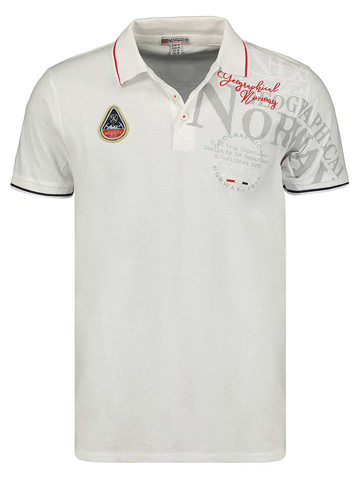 Geographical Norway Koszulka polo "Adventure" w kolorze białym rozmiar: XXL