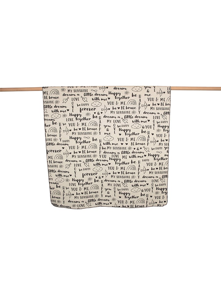 David Fussenegger Kocyk w kolorze kremowo-czarnym rozmiar: 200x140 cm