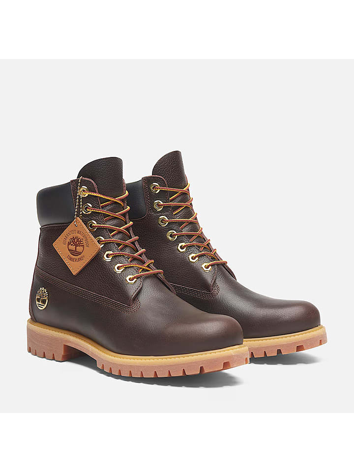 Timberland Skórzane botki "Premium 6" w kolorze brązowym rozmiar: 42