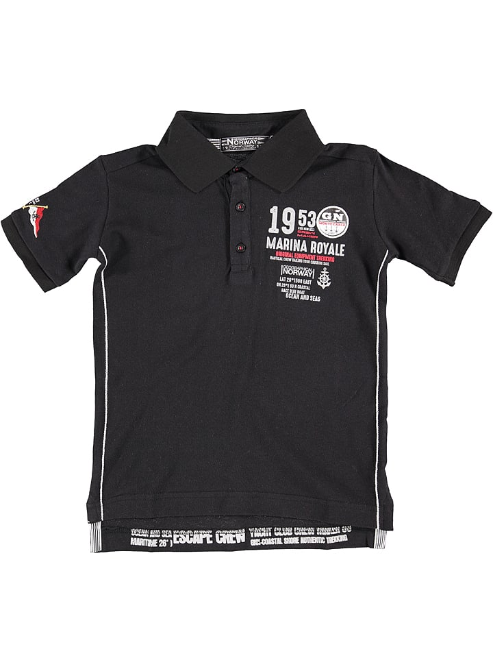 Geographical Norway Koszulka polo "Kadre" w kolorze czarnym rozmiar: 152