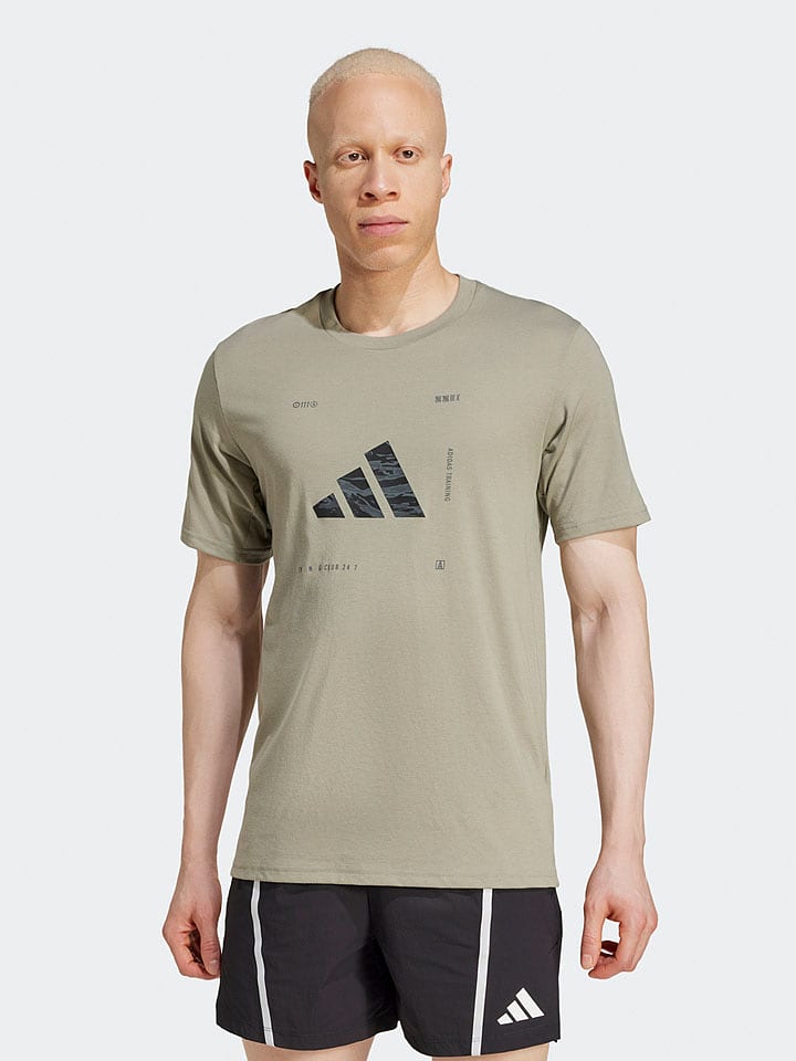 adidas Koszulka w kolorze khaki rozmiar: M