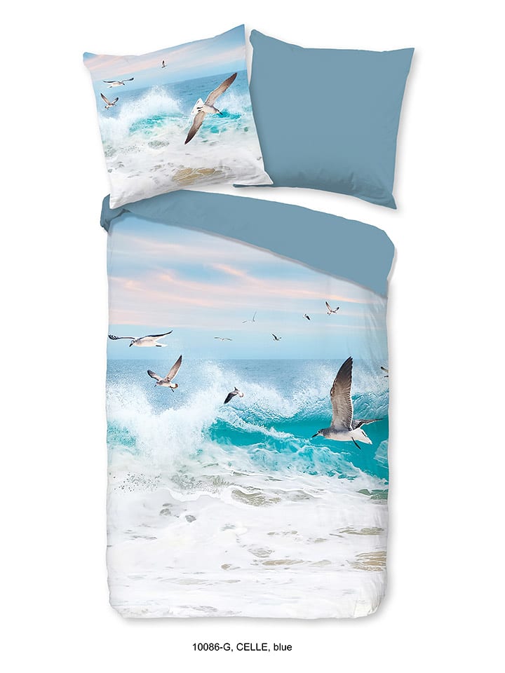 Good Morning Komplet pościeli "Celle" w kolorze biało-niebieskim rozmiar: 135x200 cm