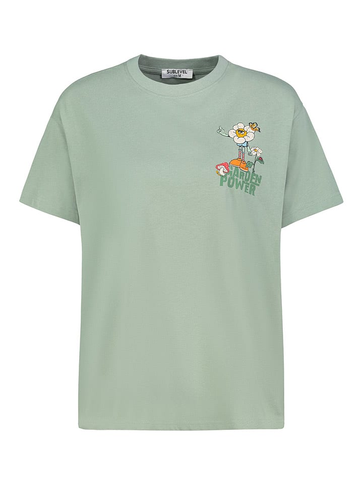 Sublevel Koszulka w kolorze jasnozielonym rozmiar: XS