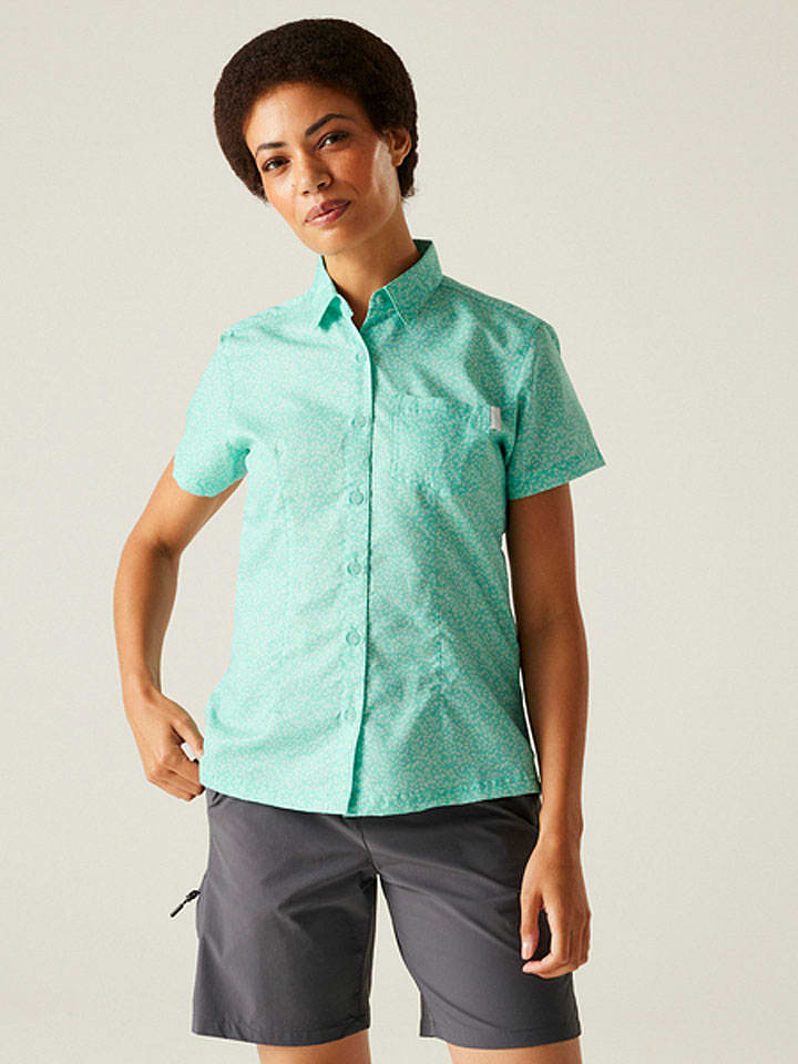 Regatta Koszula funkcyjna "Mindano VIII" w kolorze turkusowym rozmiar: 38