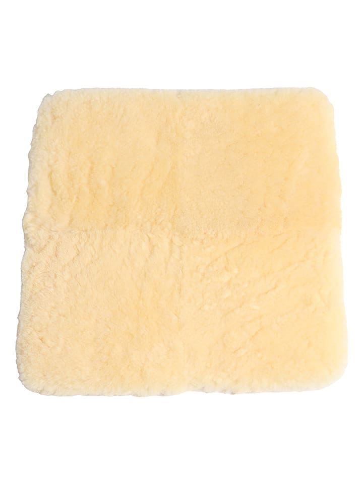 Kaiser Naturfellprodukte Wełniana poduszka w kolorze kremowym do siedzenia rozmiar: 40x40 cm