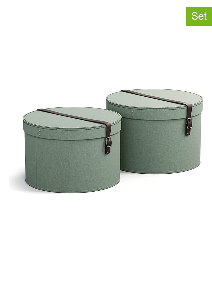 BigsoBox Pudełka (2 szt.) "Rut" w kolorze zielonym rozmiar: onesize