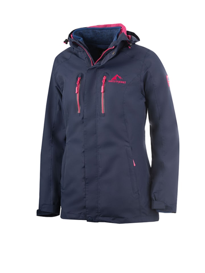 Westfjord Kurtka funkcyjna 3w1 "Hverfjall" w kolorze granatowo-różowym rozmiar: XS