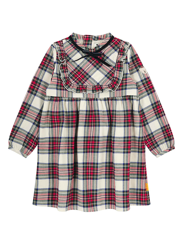 Steiff Sukienka w kolorze biało-zielono-czerwonym rozmiar: 104