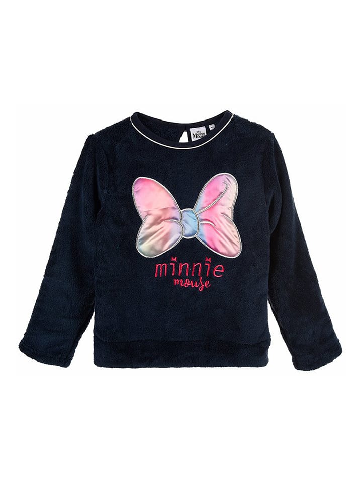Disney Minnie Mouse Bluza polarowa "Minnie" w kolorze czarno-różowym rozmiar: 128