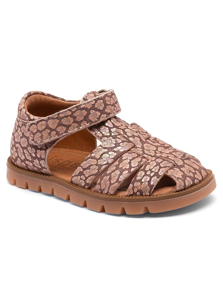 bisgaard Skórzane półsandały w kolorze brązowo-jasnoróżowym rozmiar: 28