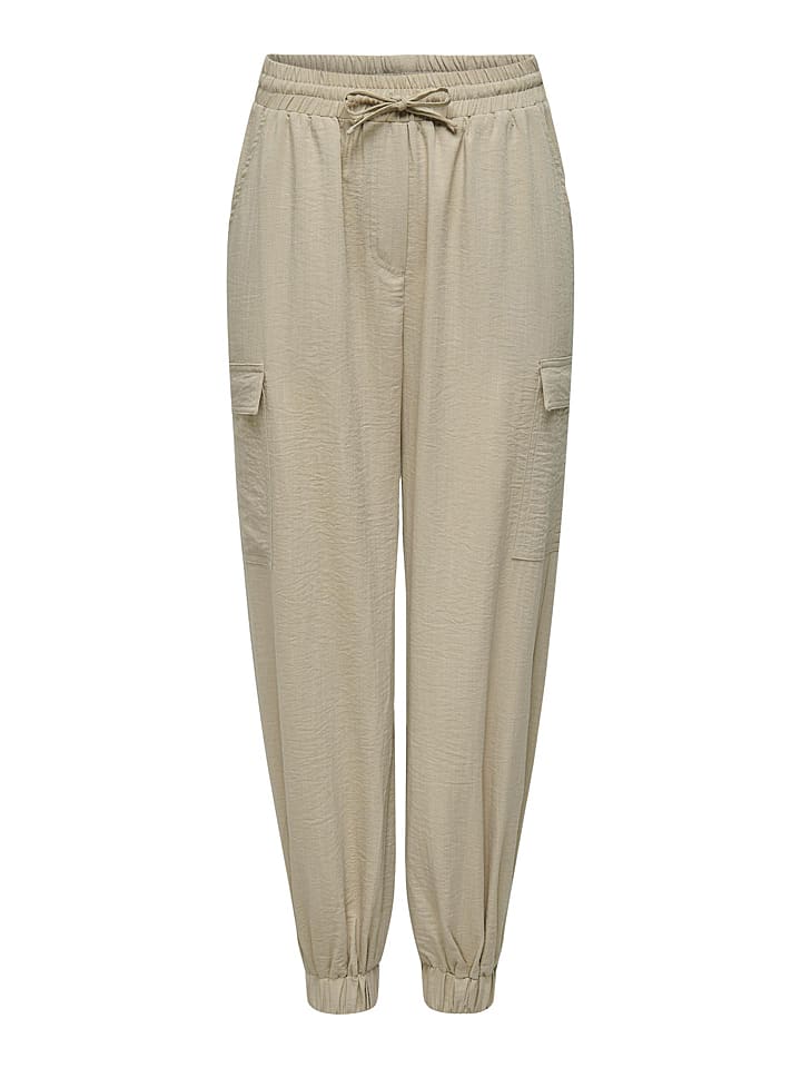 ONLY Spodnie w kolorze beżowym rozmiar: S