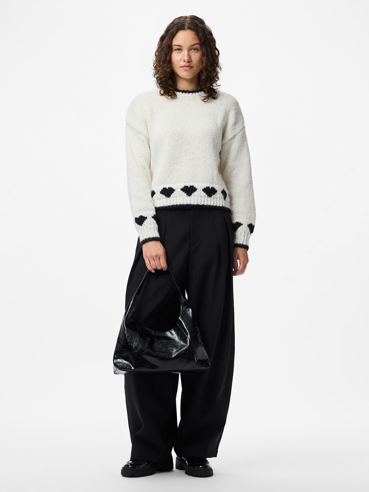 Pieces Sweter w kolorze kremowym rozmiar: L