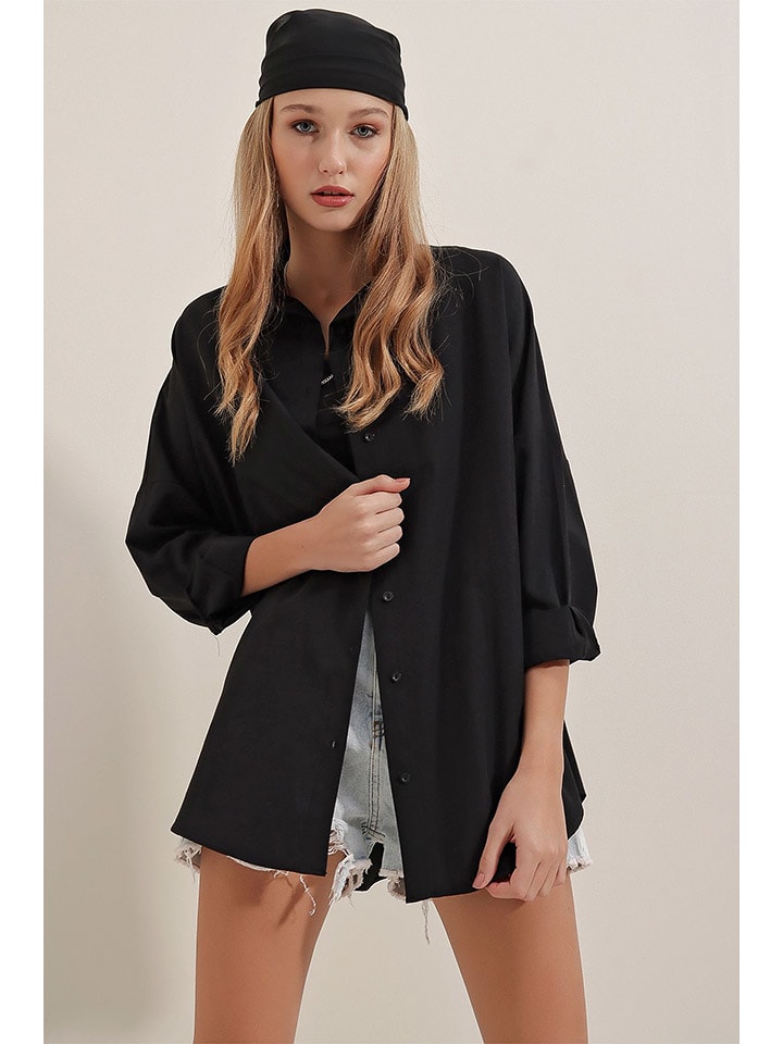 trendyol Koszula w kolorze czarnym rozmiar: 36