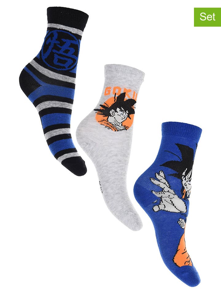 Dragon Ball Z Skarpety (3 pary) "Dragon ball super" ze wzorem rozmiar: 35-37