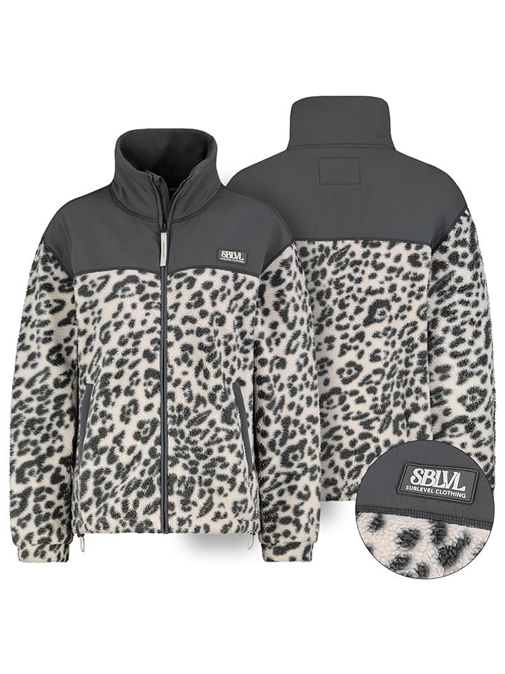 Sublevel Kurtka polarowa w kolorze antracytowo-białym rozmiar: XL