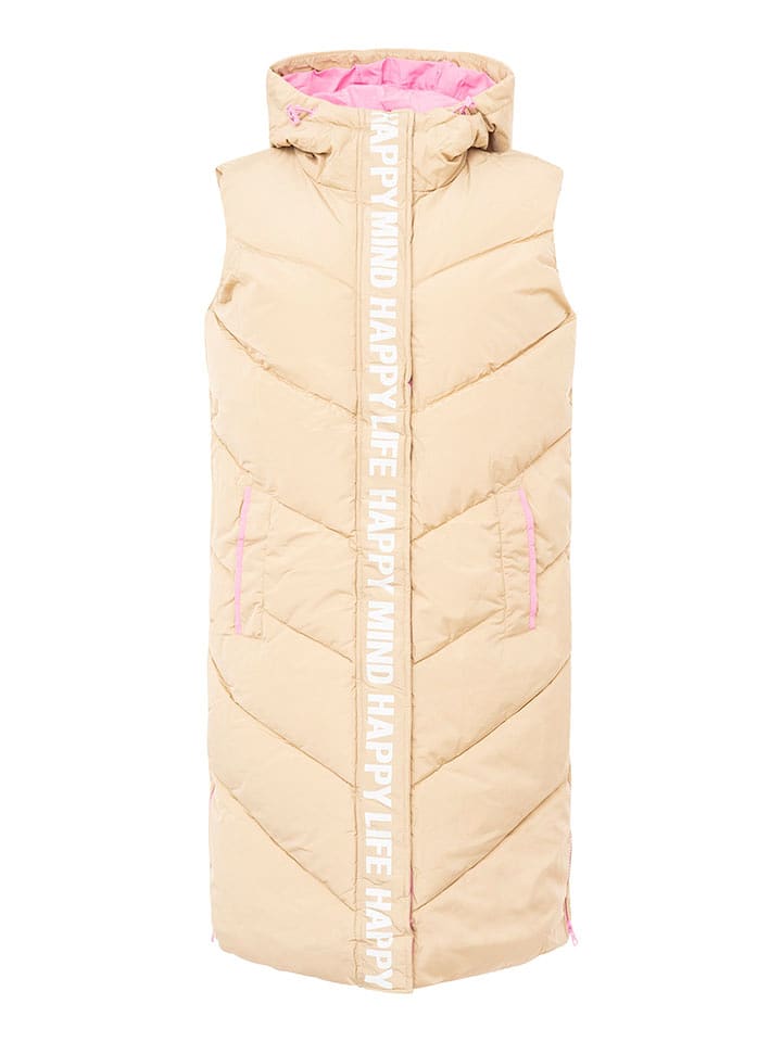 Zwillingsherz Kamizelka pikowana w kolorze beżowym rozmiar: S