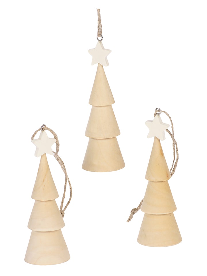 SUNNYSUE Drewniana zawieszka "Christmas tree" w kolorze brązowym rozmiar: onesize