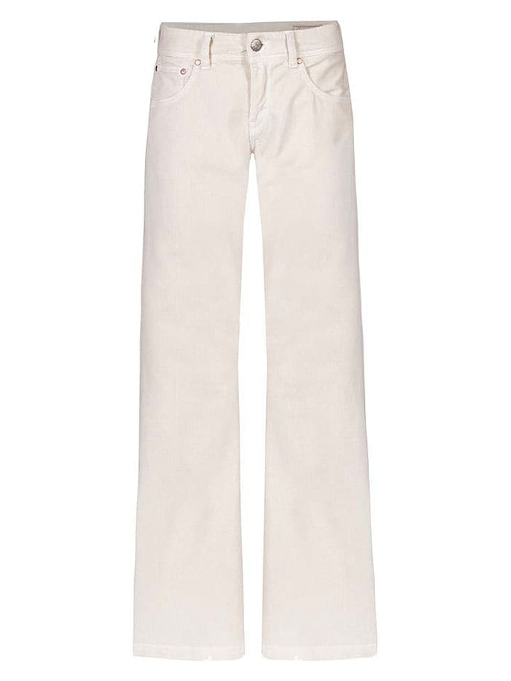 Herrlicher Spodnie sztruksowe "Edna" w kolorze kremowym rozmiar: W31/L32