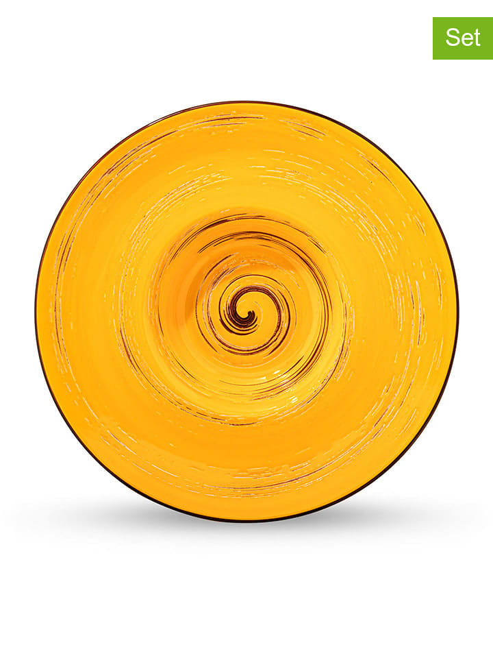 Wilmax Talerze głębokie (3 szt.) w kolorze żółtym - Ø 24 cm rozmiar: onesize