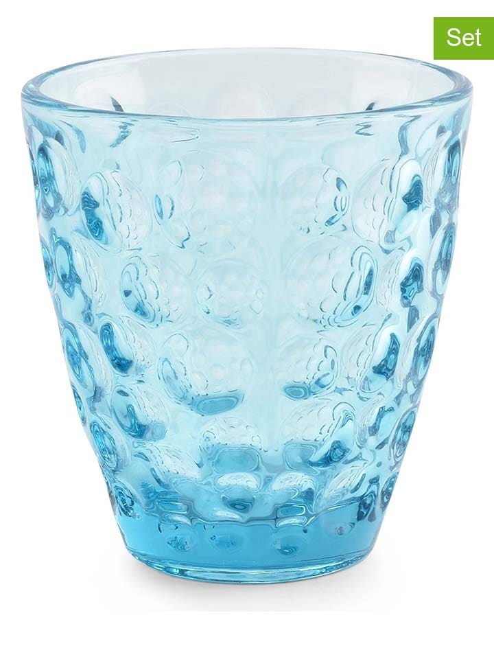 Salt and Pepper Szklanki (4 szt.) "Bubble" w kolorze błękitnym - 220 ml rozmiar: onesize