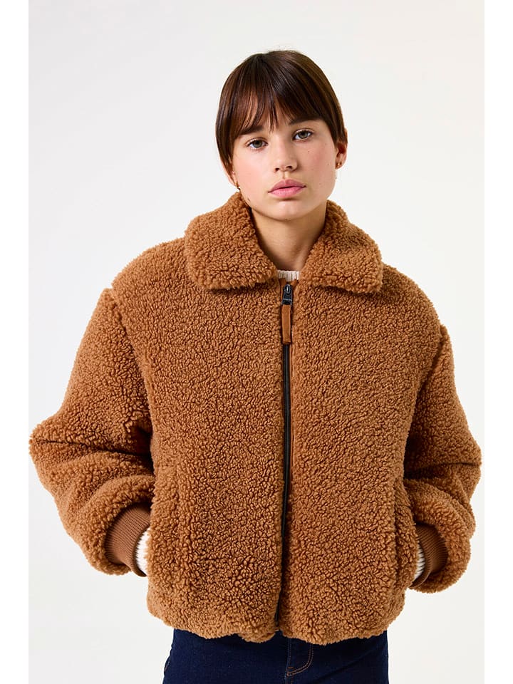 Garcia Kurtka pluszowa w kolorze jasnobrązowym rozmiar: 140/146