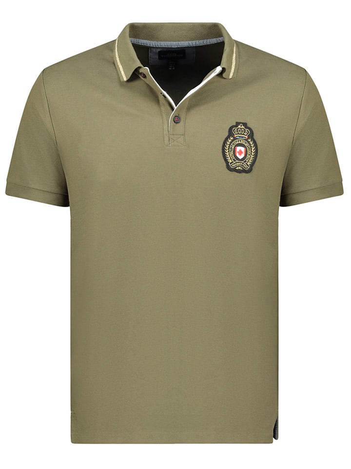 Canadian Peak Koszulka polo "Kariteak" w kolorze khaki rozmiar: M