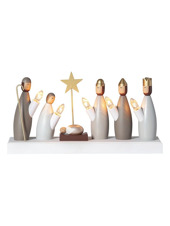 STAR Trading Lampa dekoracyjna "Krubba" w kolorze białym - 33 x 17 x 9 cm rozmiar: onesize