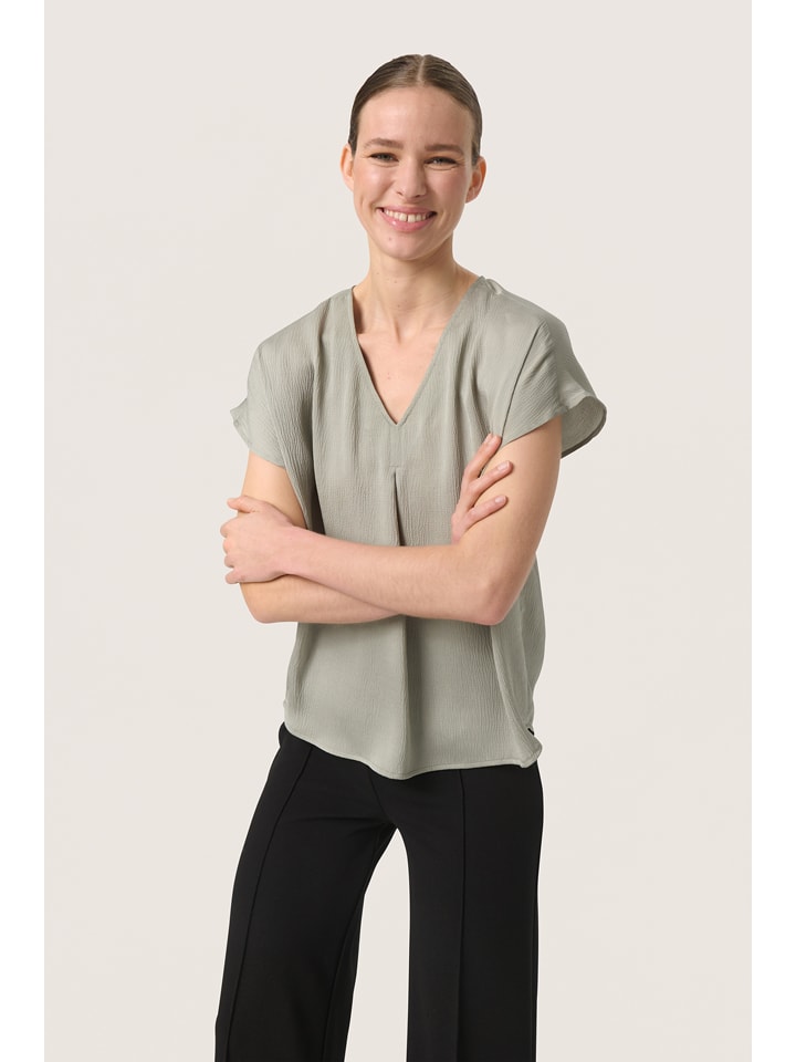 SAINT TROPEZ Bluzka "Loana Marija" w kolorze szarym rozmiar: L