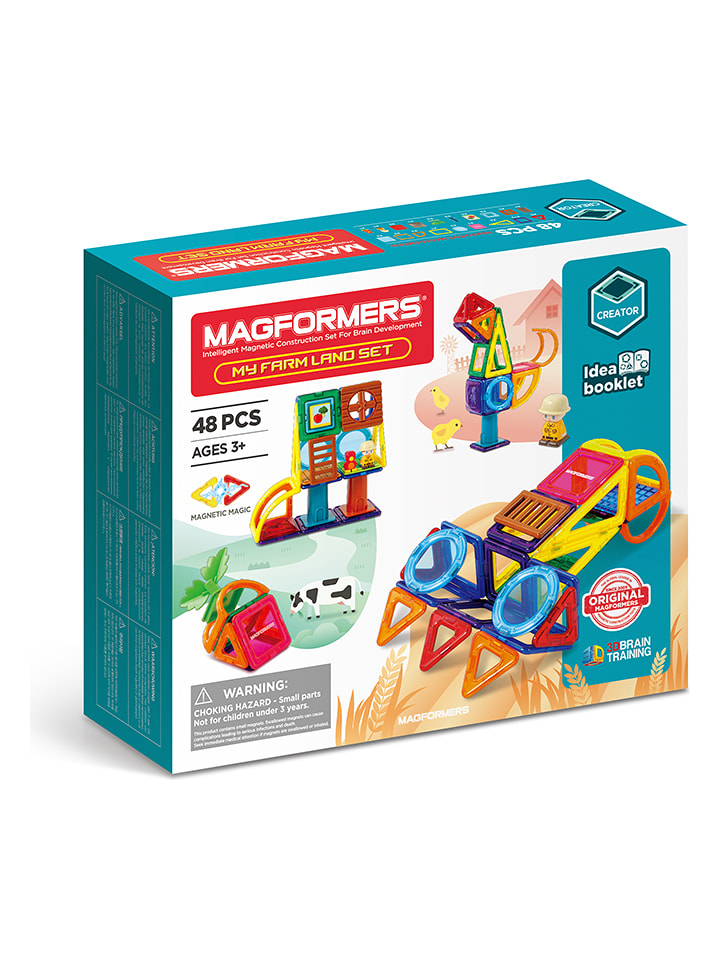 MAGFORMERS 48-częściowy zestaw magnetyczny "My Farm Land" - 3+ rozmiar: onesize