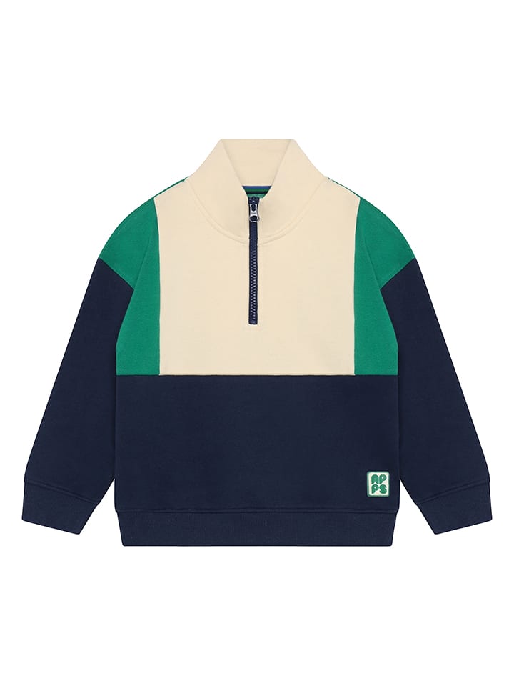 Noppies Bluza w kolorze beżowo-zielono-granatowym rozmiar: 98