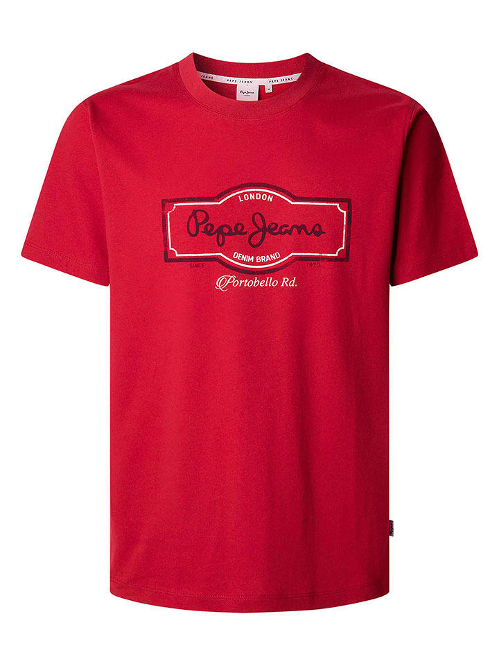 Pepe Jeans Koszulka "Daxton" w kolorze czerwonym rozmiar: S