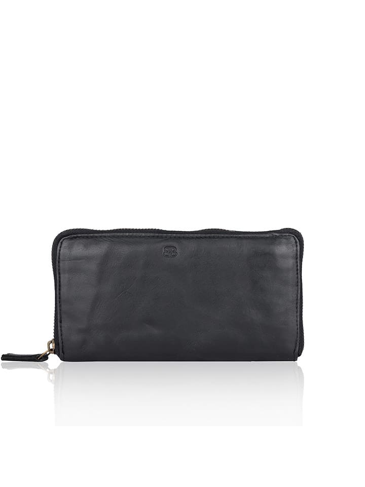 Bellicci Skórzany portfel "Chalice" w kolorze czarnym - 19 x 10 x 3 cm rozmiar: onesize