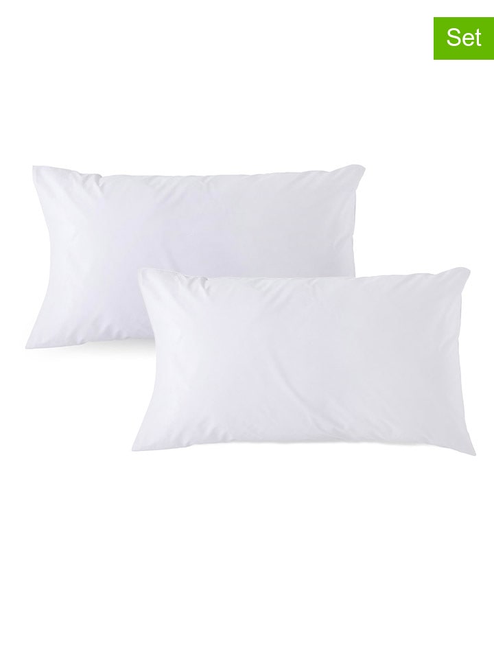 Monsun Poszewki (2 szt.) "Sakura" w kolorze białym rozmiar: 50x80 cm