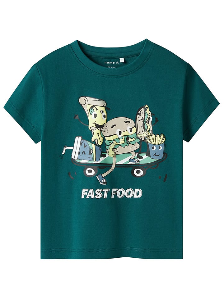 name it Koszulka w kolorze ciemnozielonym rozmiar: 104