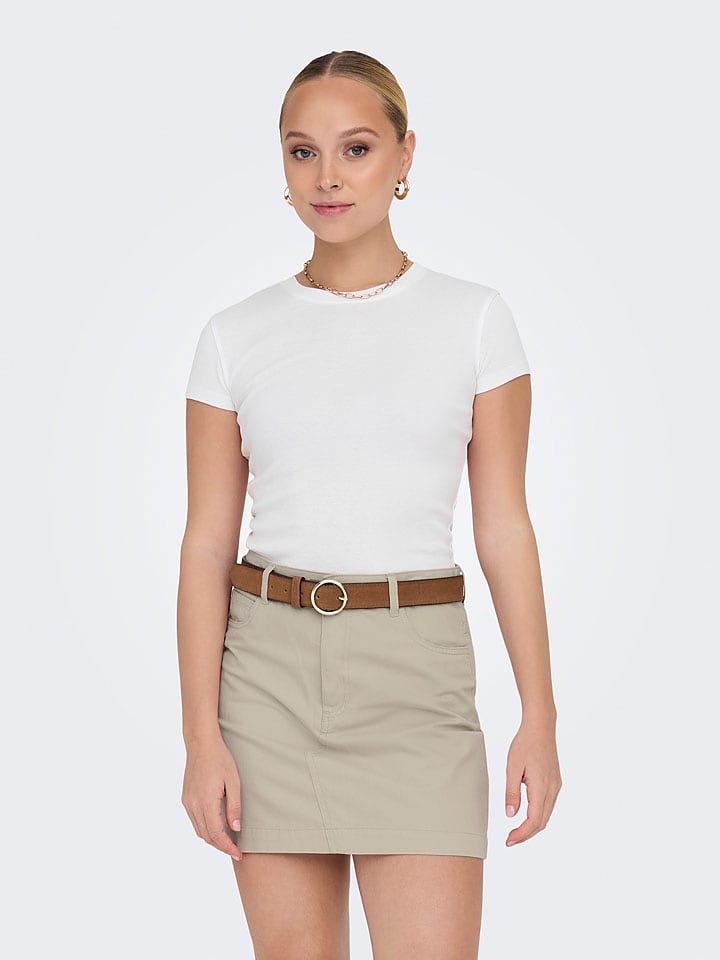 ONLY Koszulka w kolorze białym rozmiar: L