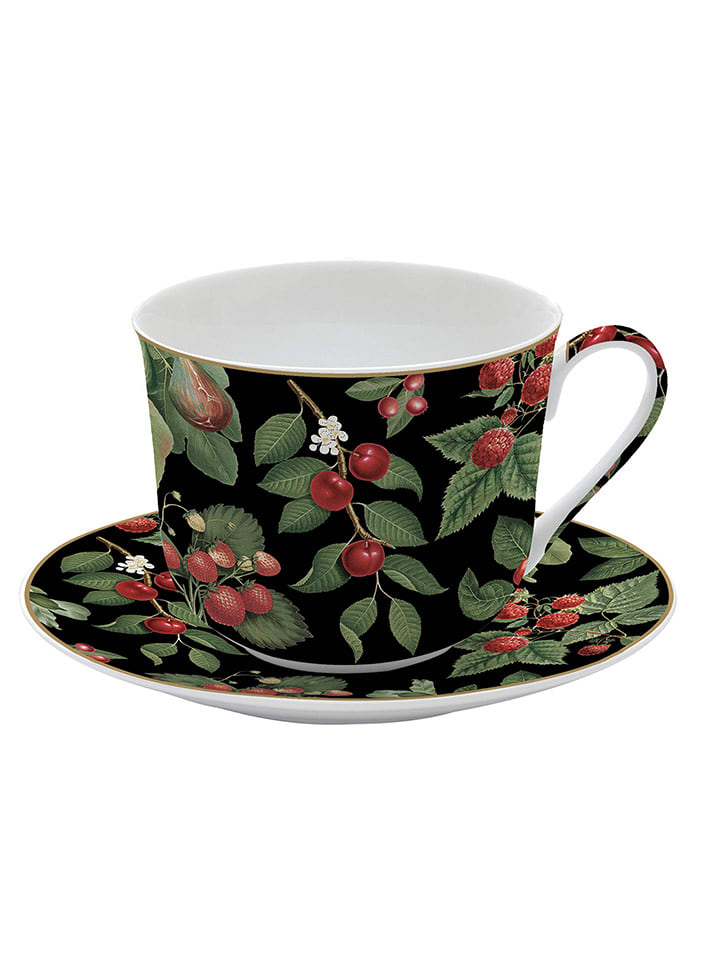 Easy Life Filiżanka jumbo "Orchard" w kolorze czarnym - 400 ml rozmiar: onesize